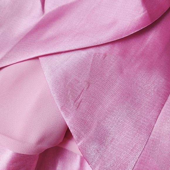 NWT MAJORELLE Newton Bubblegum Pink Metallic Pearl Button Coquette Top - Picture 10 of 13